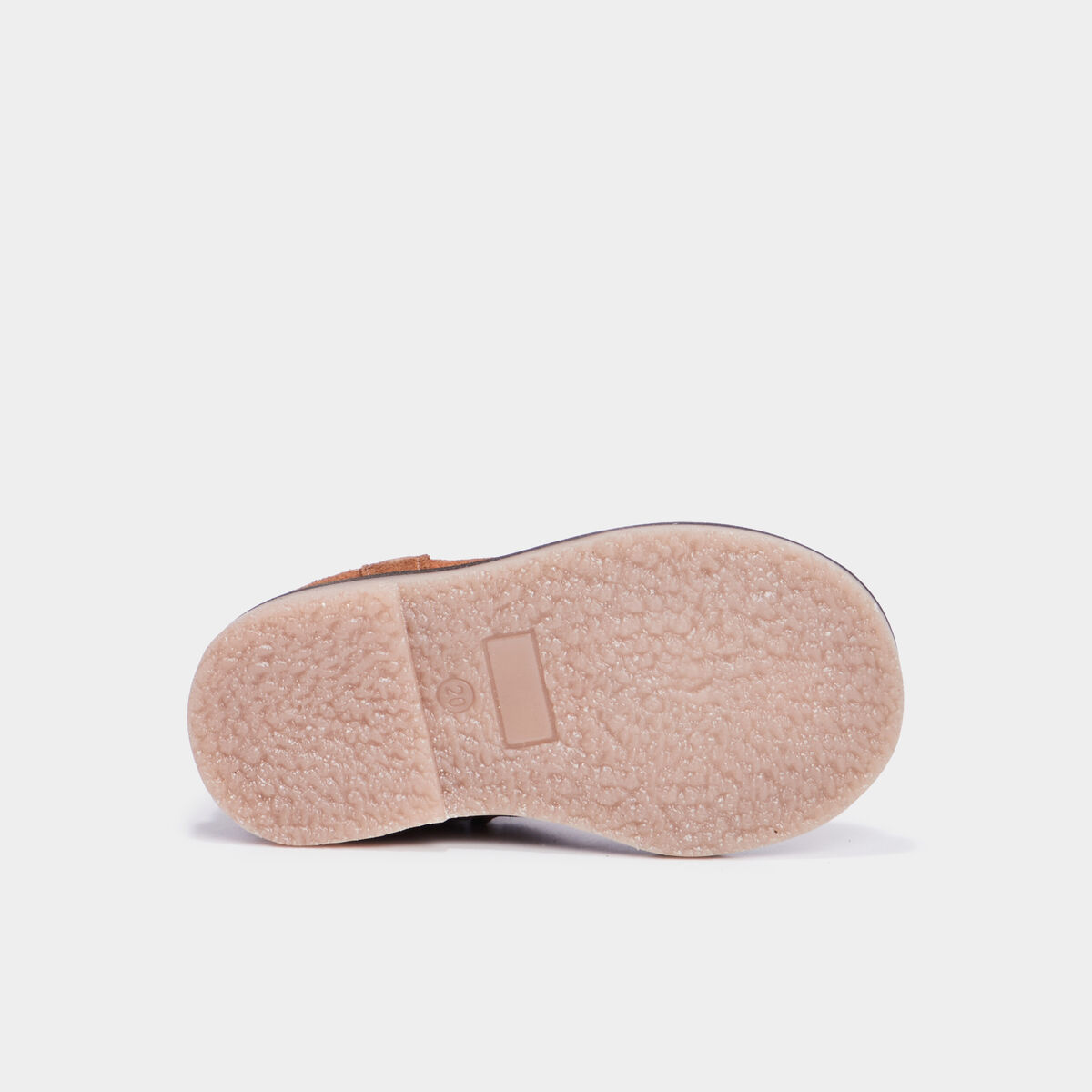 Bottines en cuir effet suédine Creeks camel bébé fille