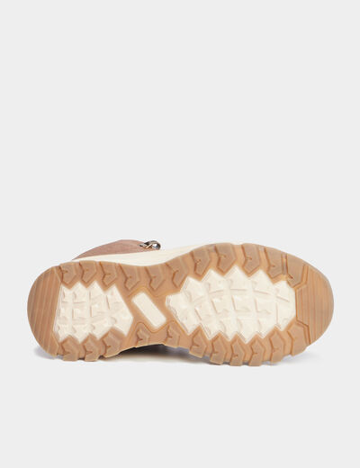 Boots zippées à lacets Trappeur camel garçon