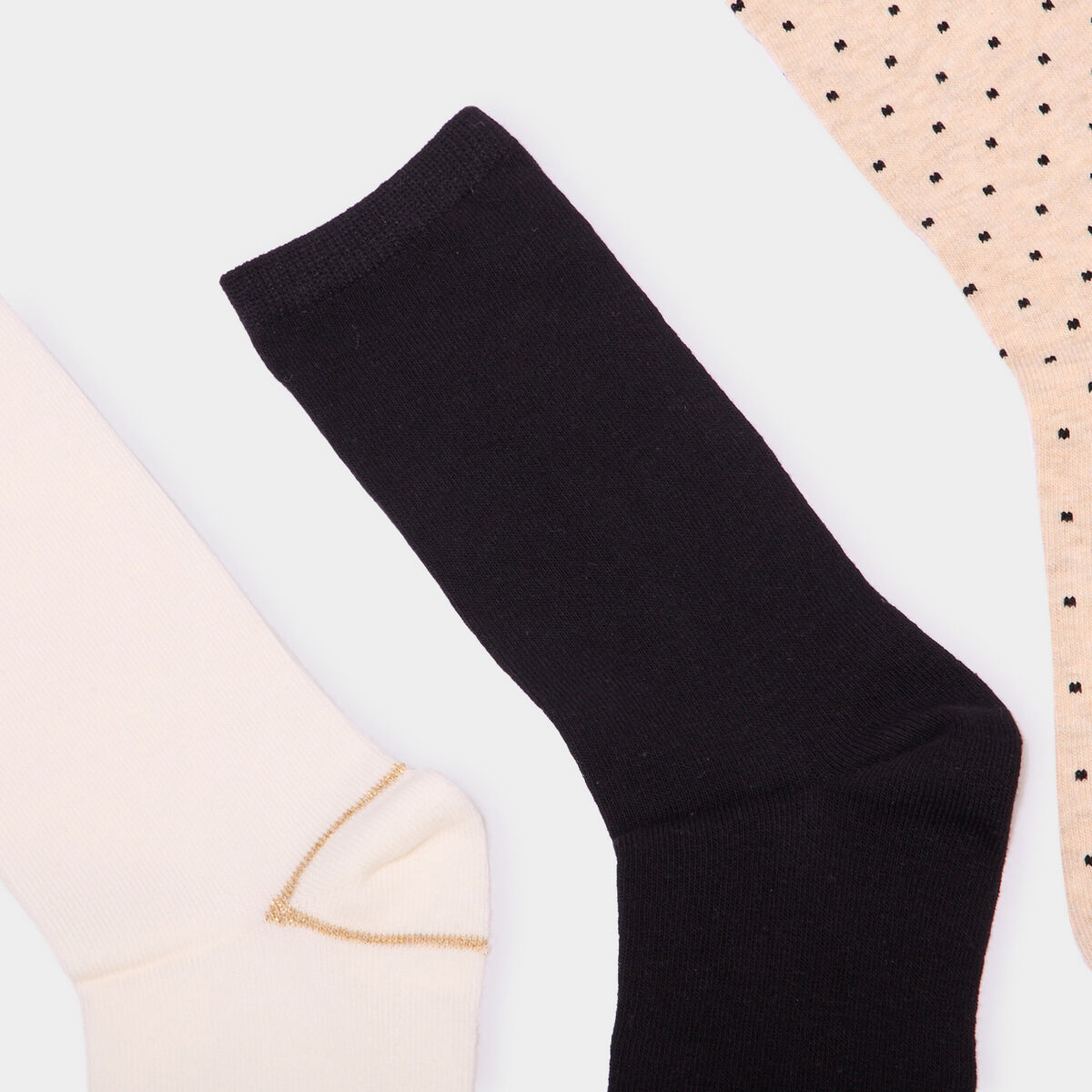 Lot 5 paires chaussettes multicolore femme