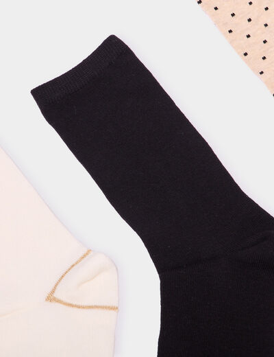 Lot 5 paires chaussettes multicolore femme