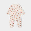 Pyjama dors-bien en velours ecru bébé