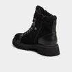 Boots crant&eacute;es &agrave; lacets noir femme