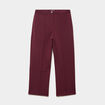 Pantalon droit cropped taille haute violet fonc&eacute; femme