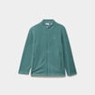 Veste polaire zipp&eacute; col montant vert fonc&eacute; gar&ccedil;on
