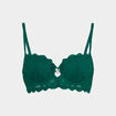 Soutien-gorge corbeille dentelle vert foncé femme