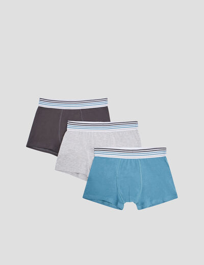 Lot 3 boxers bleu canard homme