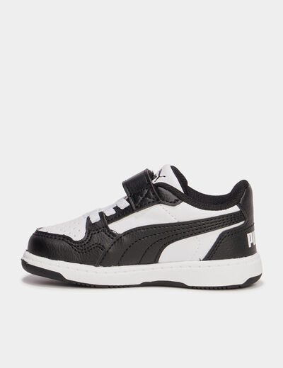 Tennis basses à scratchs Puma noir bébé garçon