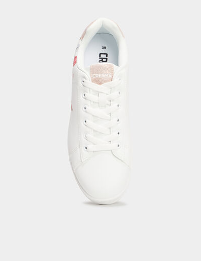 Tennis basses à lacets Creeks blanc femme