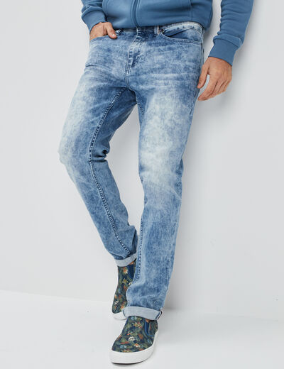 Jeans slim 5 poches denim triple stone homme