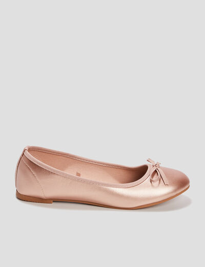 Ballerines avec noeuds sable fille