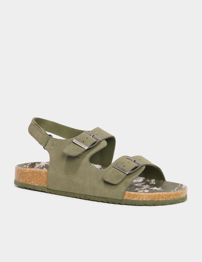 Sandales vert kaki garçon
