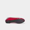 Ballerines vernies avec noeud rouge femme