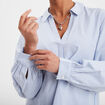 Blouse col polo en popeline blanc femme