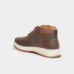 Baskets montantes &agrave; lacets marron homme