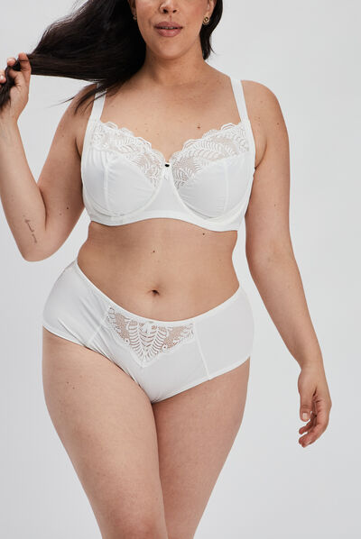 Soutien-gorge emboîtant microfibre blanc femme grande taille