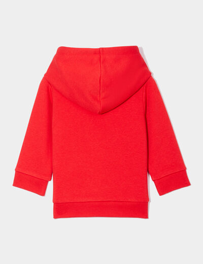 Sweat à capuche hoodie Creeks rouge fluo bébé garçon