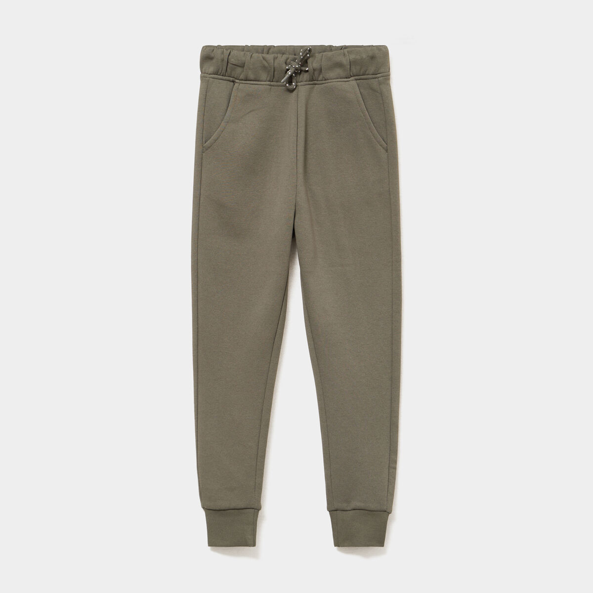 Pantalon jogging regular 2 poches vert kaki gar&ccedil;on