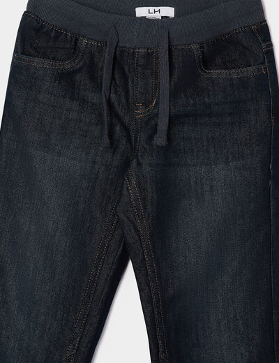 Jeans regular taille ajustable denim brut garçon
