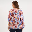 Pull oversize manches longues ecru femme grande taille