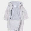 Combinaison pilote effet velours à zip gris bébé garçon