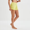 Bas de pyjama short vert fluo femme