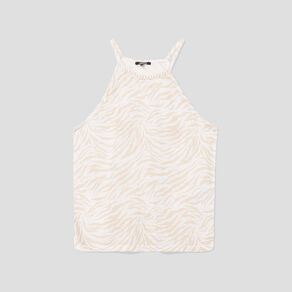 debardeur bande tressee liberto ecru femme Débardeur bande tressée Liberto ecru femme