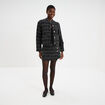 Veste tweed boutonn&eacute;e ecru femme