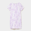 Chemise de nuit mi-longue coton Stitch parme fille