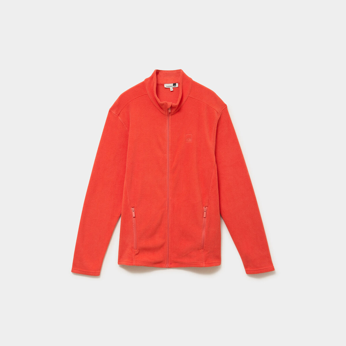Veste polaire zipp&eacute; col montant rouge homme