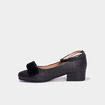 Babies &agrave; talons paillet&eacute;es avec noeuds noir fille