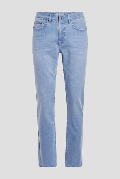 Jeans regular stretch denim bleach homme