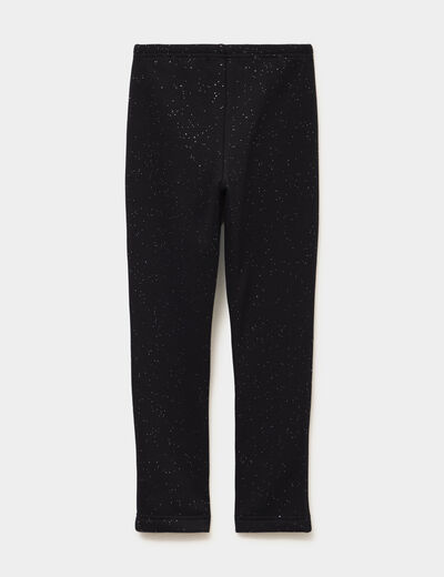 Legging doubl&eacute; chaud noir fille