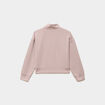 Sweat col camionneur zipp&eacute; marron clair fille