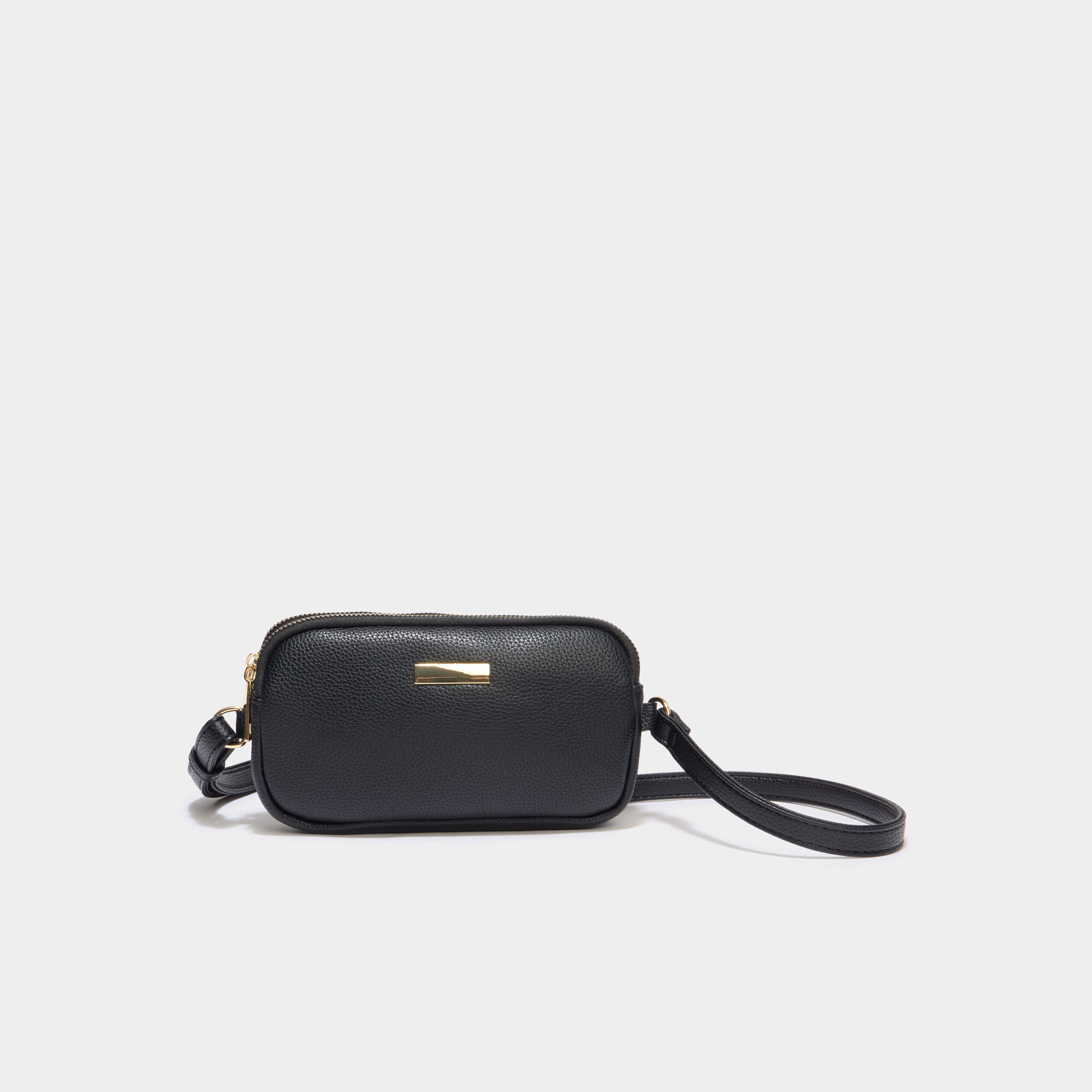 Sac bandoulière 2 compartiments noir femme LH