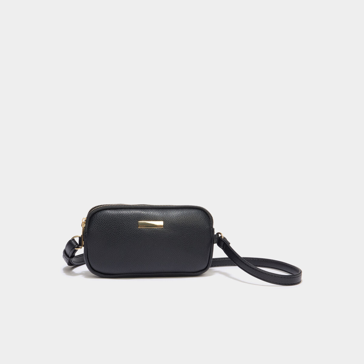 Sac bandouli&egrave;re 2 compartiments noir femme