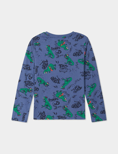 Ensemble pyjama 2 pièces coton bleu garçon
