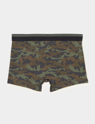 Lot 3 boxers coton vert kaki homme