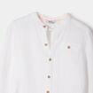 Chemise col mao gaze de coton blanc gar&ccedil;on