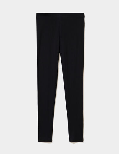 Legging taille &eacute;lastiqu&eacute;e noir femme