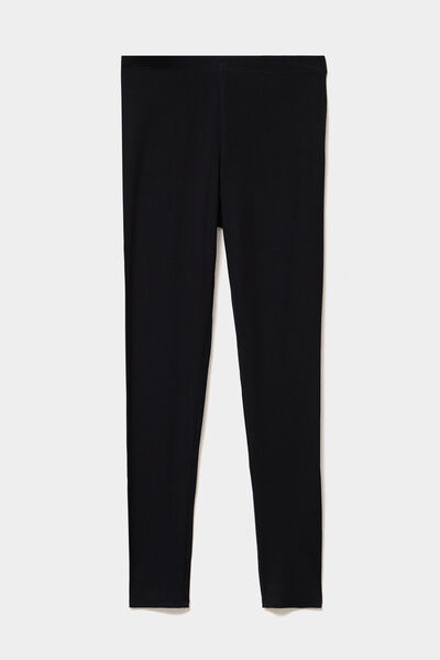 Legging taille &eacute;lastiqu&eacute;e noir femme