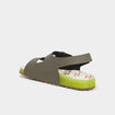 Sandales plates Kickers Sunyva vert kaki garçon