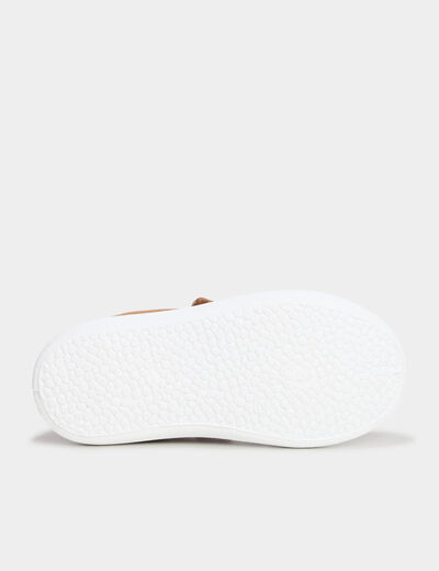 Baskets en toile bout renforc&eacute; camel gar&ccedil;on
