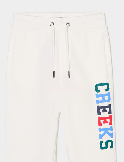 Pantalon de jogging regular Creeks blanc garçon