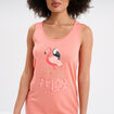 Chemise de nuit sans manches coton vieux rose femme