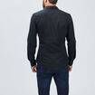 Chemise stretch manches longues noir homme