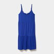 Robe bretelles &agrave; volants longueur genou bleu electrique femme grande taille