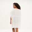 Robe de plage bandes dentelle blanc femme grande taille