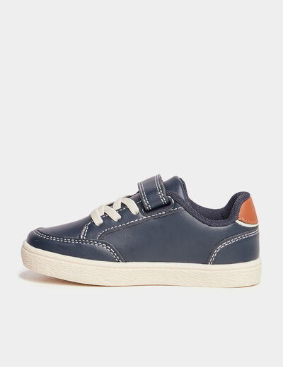 Tennis basses à scratchs Creeks bleu marine garçon