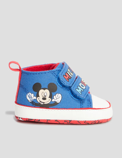 Bottillons à scratchs Mickey bleu bébé garçon