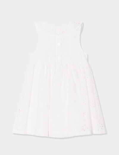 Robe broderie anglaise coton Creeks blanc bébé fille